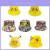 Kreslený rybářský klobouk Pikachu pro děti a rodiče Roztomilý venkovní sluneční klobouk