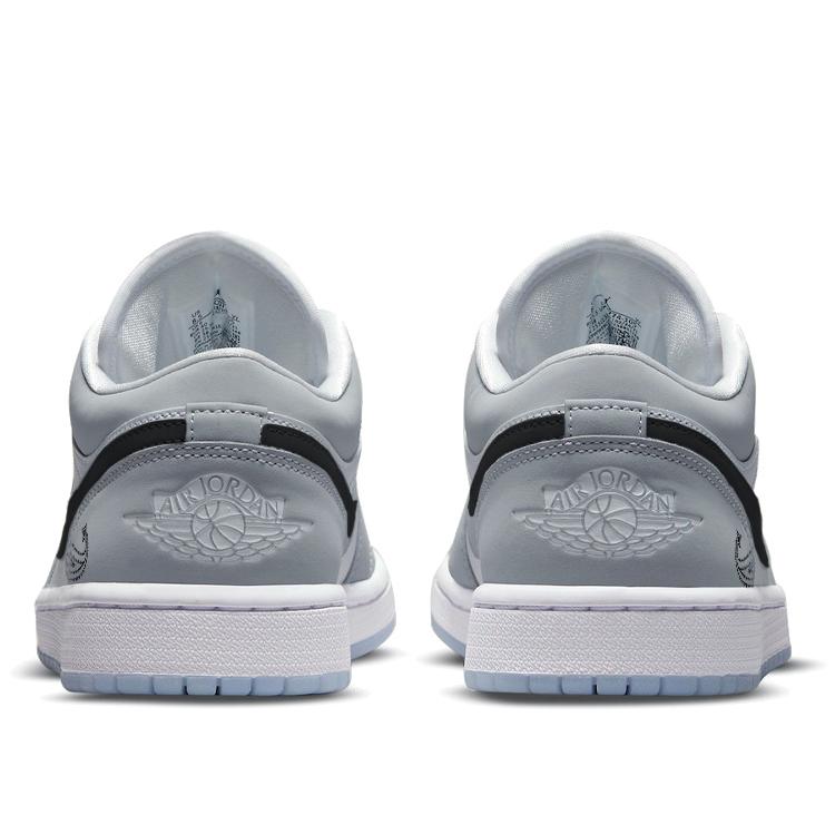 Jordan Air Jordan 1 Vintage Basketball Shoes Women's Low Top White/Gray DC0774-105(Team56-)