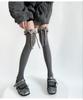 Black Hottie Pure Wind Over Knee Stockings Sweet Lace Lolita JK Stockings Cute Bow Calf Socks