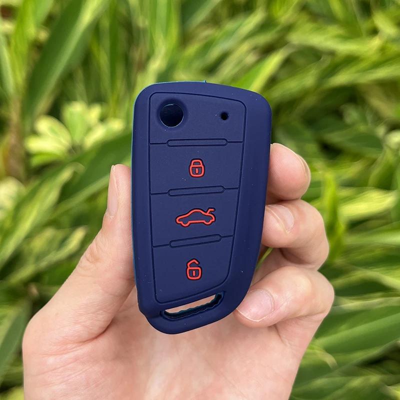 Silicone Car Key Cover Case For JAC S2 Refine S3 S4 S5 S7 R3 A5 3button key Accessories Key