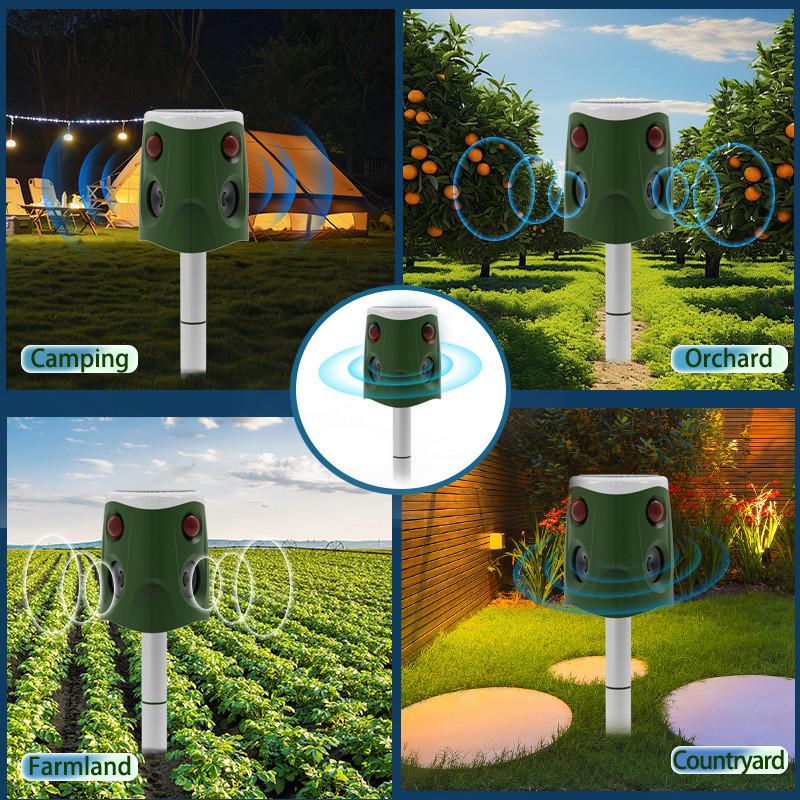 Waterproof 360° Infrared Animal Repellent and Outdoor Alarm for Birds and Rodents