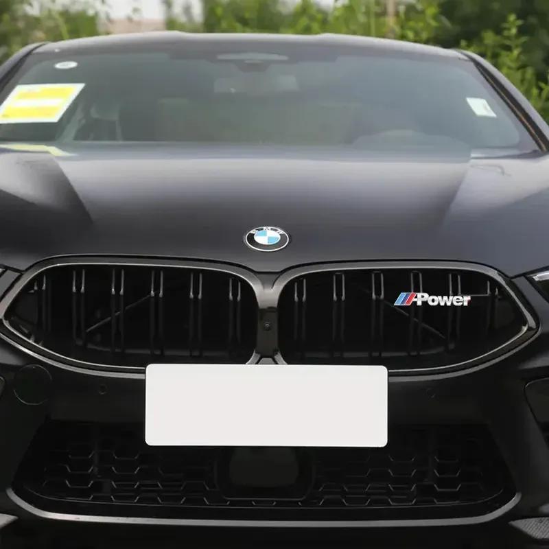 3D Metal Auto Front Grille Badge Decoration Car Emblem Modification Accessories For BMW M M3 M5 POWER E90 E92 E93 F20 F21 F30 X3