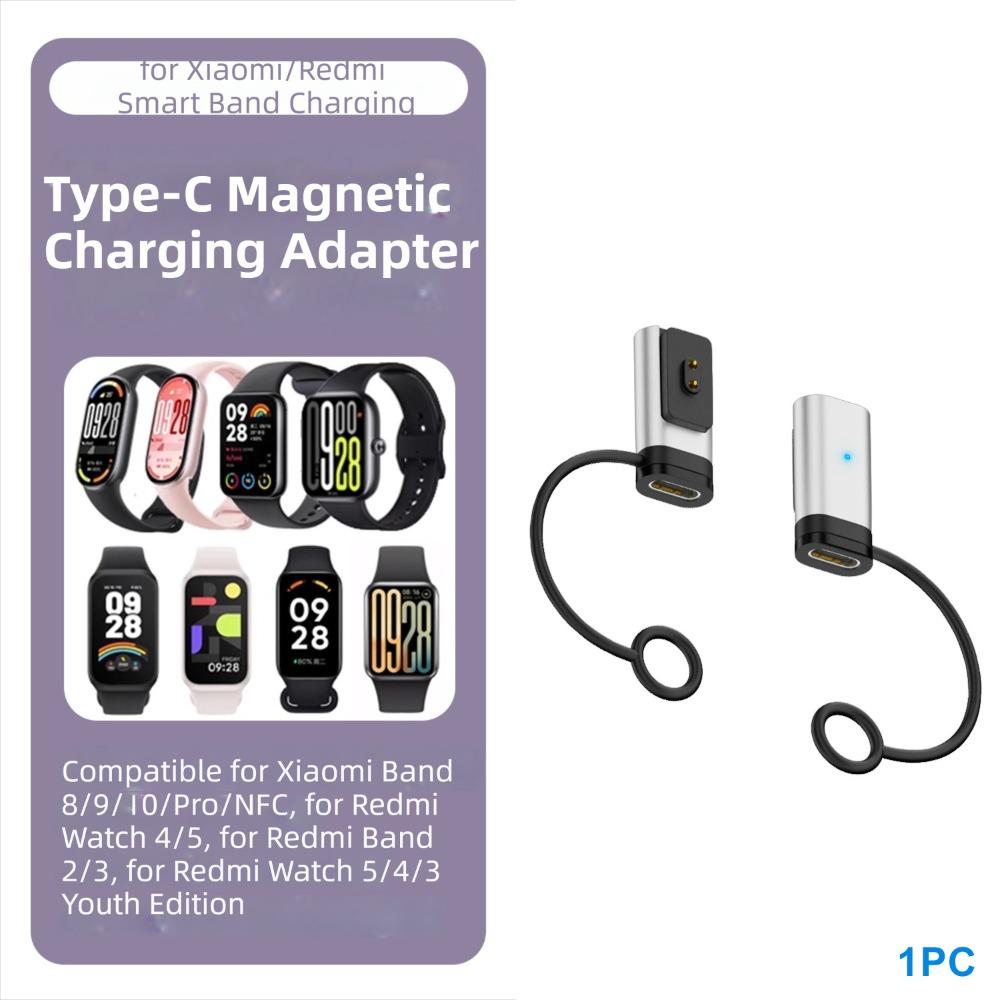 LED Indicator Magnetic Charger Converter Safe Smart Band Charging Adapter for Xiaomi Smart Band 8/9/10/Pro/NFC Redmi Watch 5/4/3