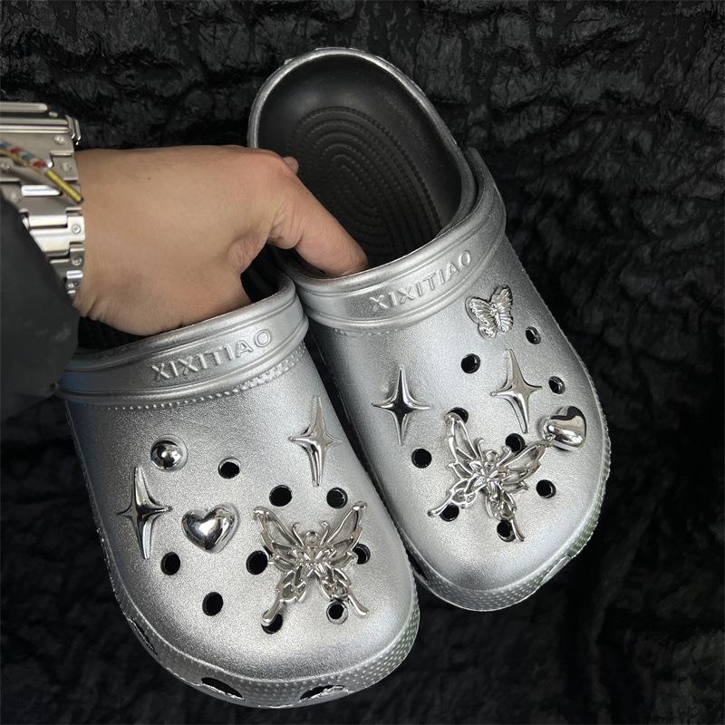 1 Stück Ins Schmetterling Herz Abnehmbare Schuhkette Schuhschnallen Dekor Leinwand Board Schuhe Zubehör Kreativer Schuh Vintage Schmuck