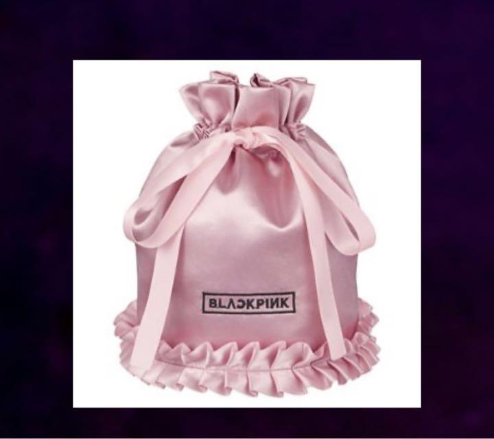

[USED] BLACKPINK satin drawstring bag