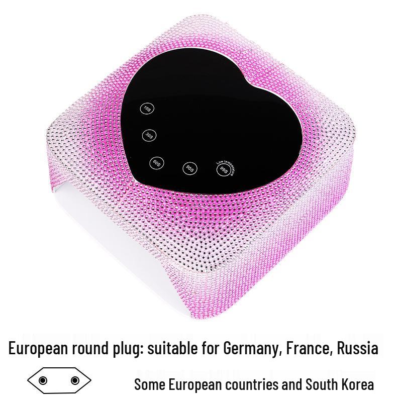 

Двухцветная лампа для фототерапии ногтей со стразами - Высокая мощность, Без потемнения, С возможностью зарядки и хранения, Лампа для полимеризации ногтей