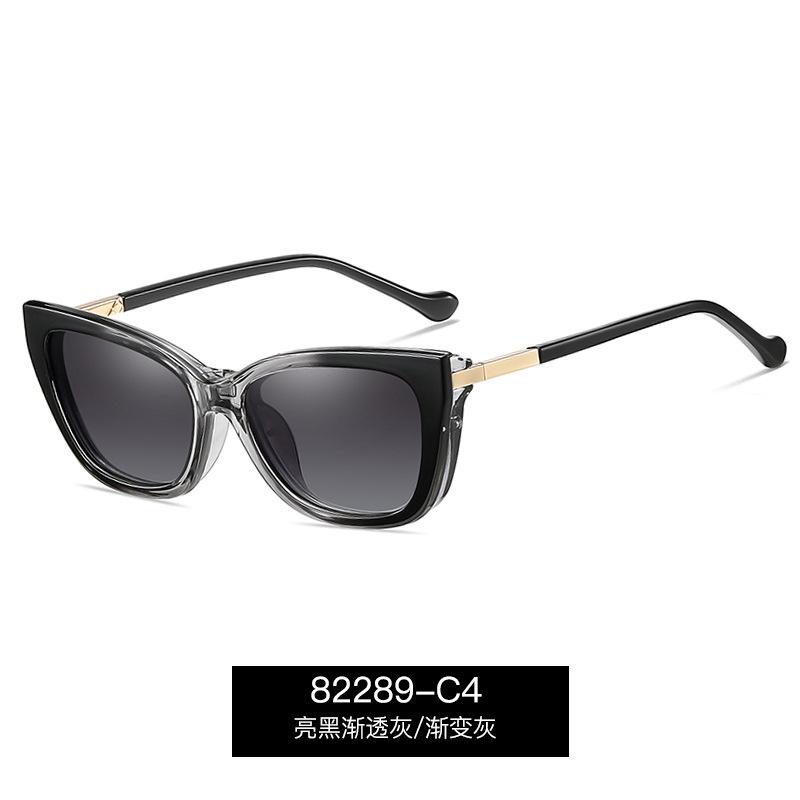 

2 In 1 Finished Cat Eye Magnetic Clip on Prescription Eyeglasses TR90 Myopia Sunglasses Prescription Short-sight Eyewear Original Lenses