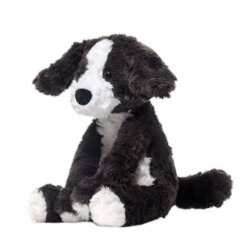 Black and White Puppy Toy, Border Collie Dog Plush Toy | Realistic Black and White Animal Toy | Simulated Stuffed Animal, Cuddly Decor for Kids, Toddl