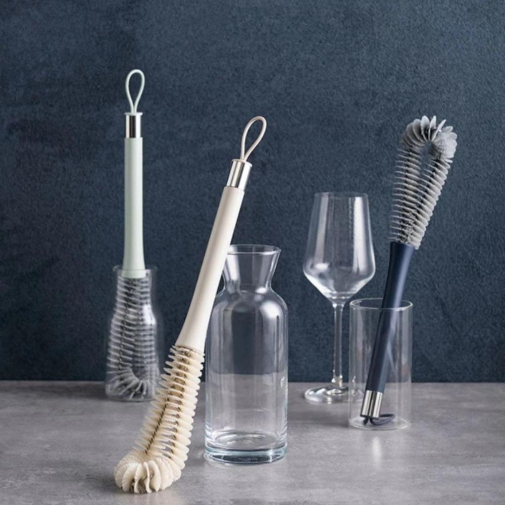 Portable Milk Bottle Brush Multi-functional Cup Scrubber Convenient Glass Cup Washing Brush  Home