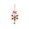 Christmas Knitted Hanging Ornament with Bell for Christmas Tree and Window Holiday Decor