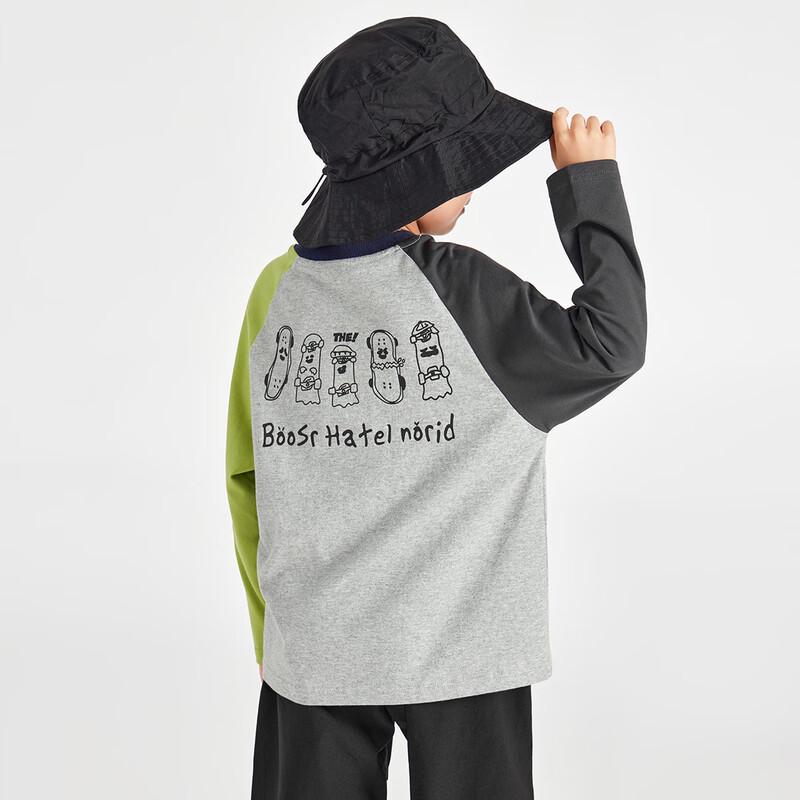 Boys  100% Cotton Raglan Long-Sleeve T-Shirt 150