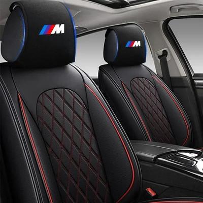 E90 Car For BMW 1/2pcs Car Accessories Seat Headrest Protective Covers For BMW M X1 X3 X5 X6 X7 E34 E36 E39 E46 F10 F20 Z4 Perf