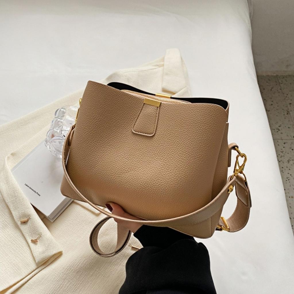 Dámská módní kabelka z umělé kůže, jednobarevná taška přes rameno s nastavitelným popruhem, zapínání na zip, multifunkční crossbody taška