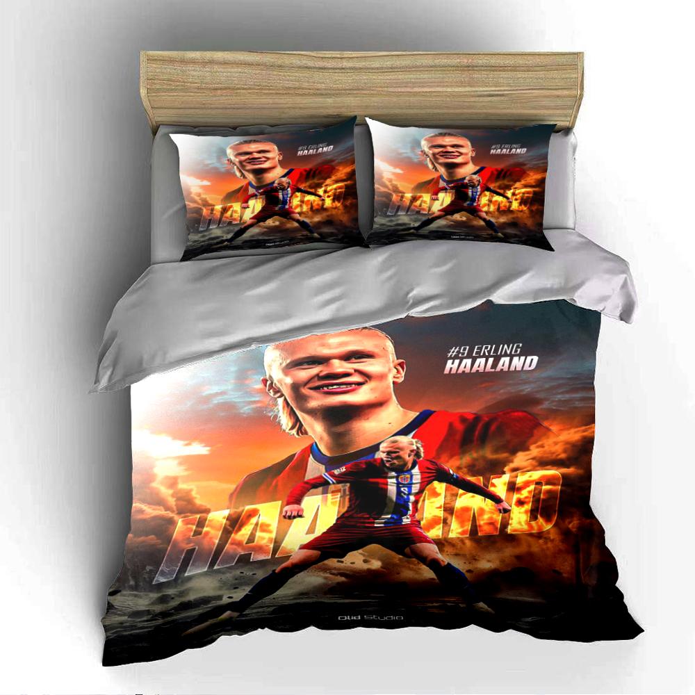 "Erling Haaland Bedding Set" Bedding Set (1 Duvet Cover, 2 Pillowcases, Duvet Not Included)