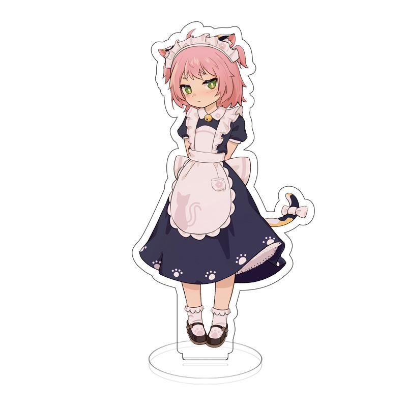 Genshin Impact Q Version Figurenständer Modellplatte Keqing Qiqi YanFei Venti Hutao Stehendes Schild Niedlicher Dienstmädchen-Themen-Schlüsselanhänger