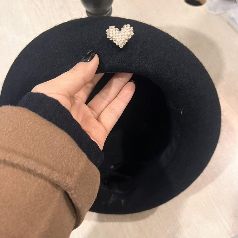 Fashion Warm Winter Wool Berets Hat Retro Solid Color French Artist Hat All Matched Elegant Plain Cap for Women