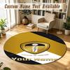 Round Rug Custom NameLeeds United Pattern Non Slip Carpet Home Floor Decor