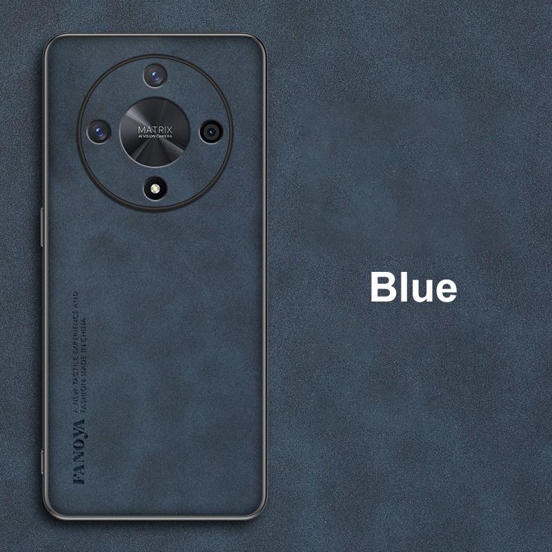 

Роскошный кожаный чехол для Honor X9B X9A 5G Матовая задняя крышка Силиконовый чехол для телефона с полной защитой для Honor X9 4G HonorX9 A B Coque For Honor X9B синий