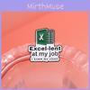 Creative Excel Spreadsheet Series Metal Badge Fun Green Letter Gift Accessory Pin