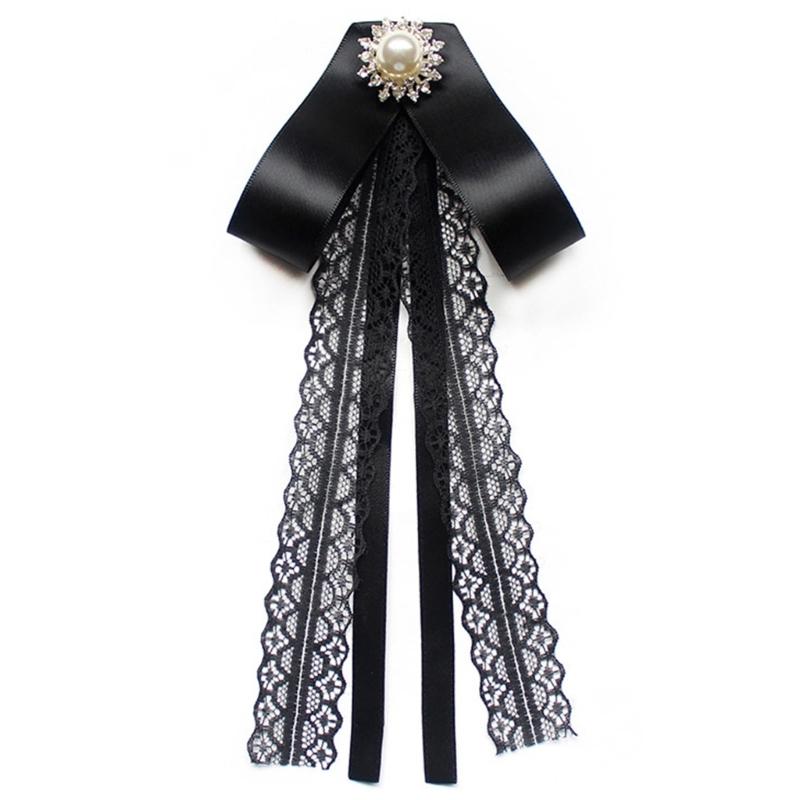 

Ribbon Bowtie Formal Shirt Decorative Bowtie Women Necktie Collar Accessories