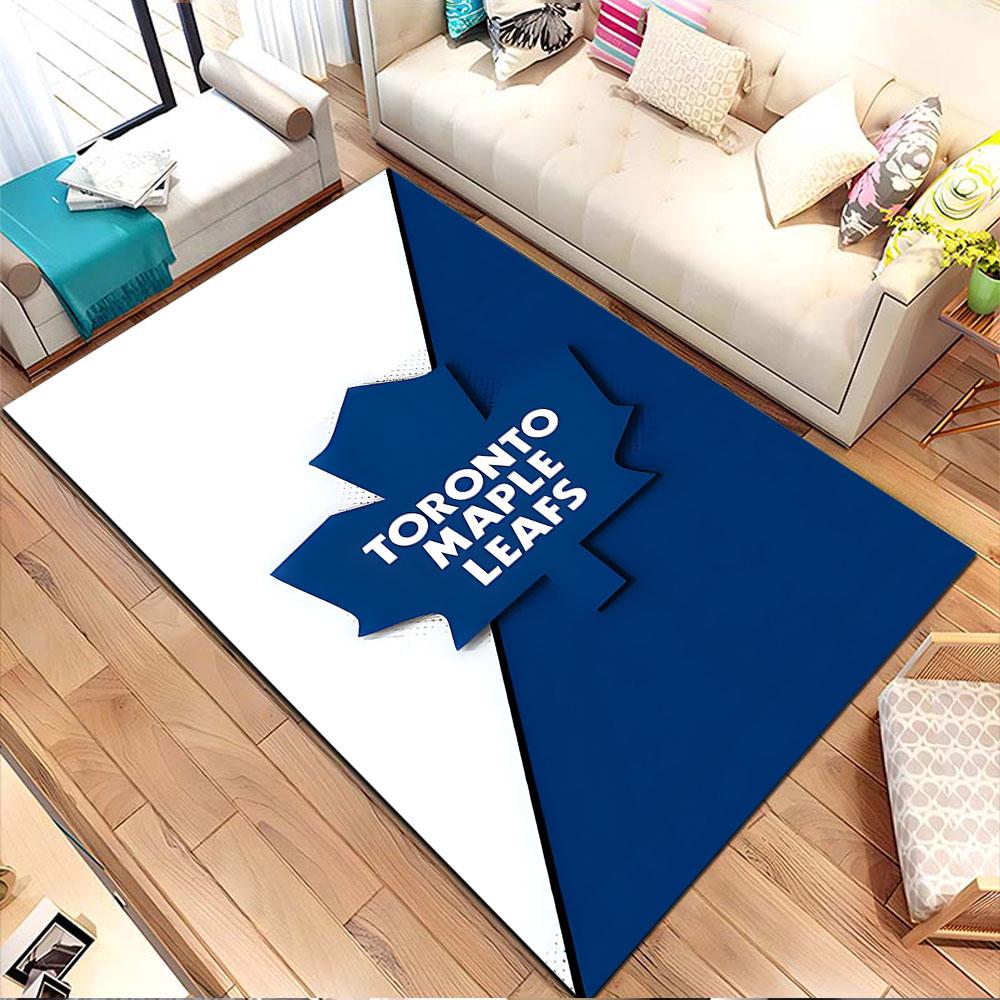 Toronto Maple Leafs Maple Leaf Design Patterned Carpet, Non Slip Mat Suitable for Living Room and Bedroom Sofas