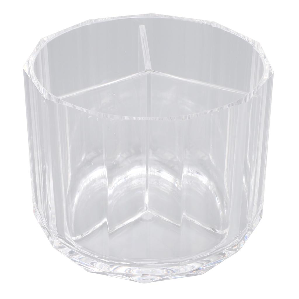 Cotton Swab Holder with Lid Clear Dust Proof Waterproof 3 Separate Compartments Cotton Balls Storage Box