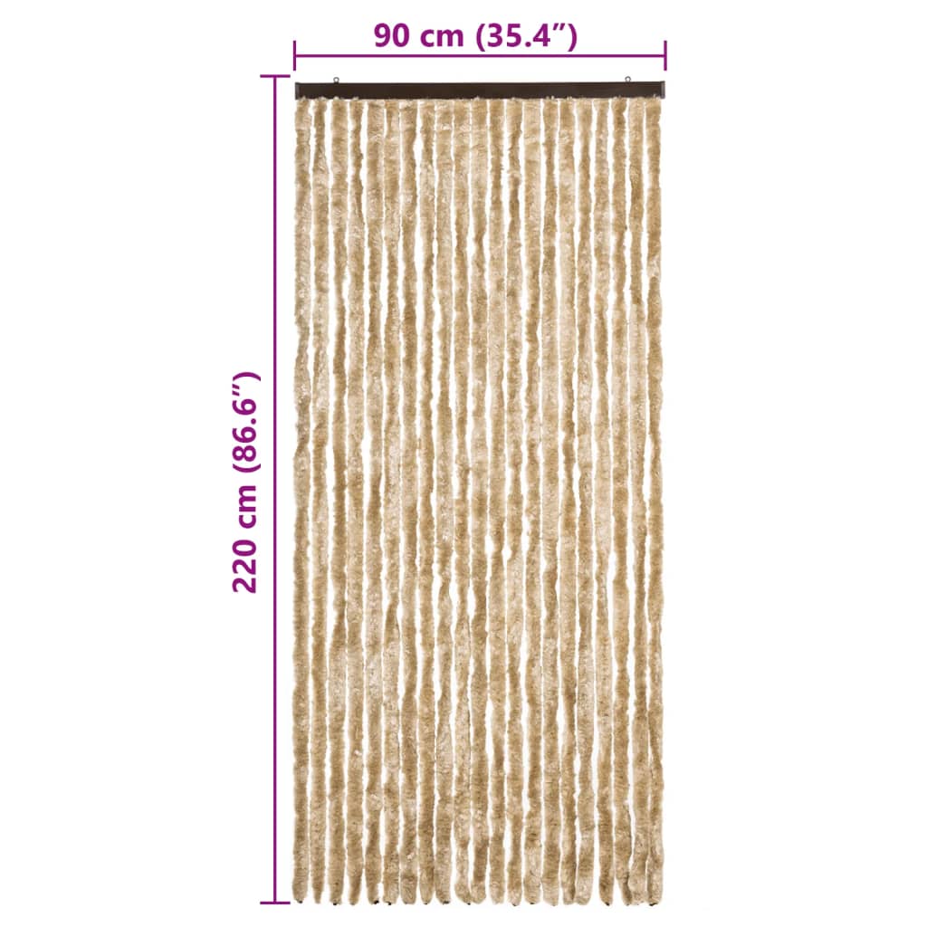 Insect Protection Curtain Beige 90 X 220 Cm Chenille