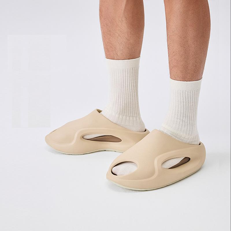 Li Ning Yun You Slay Second Generation Trendy Comfortable Silent Non-Slip Slide Sandals Unisex Footwear Off-White AZSV009-1