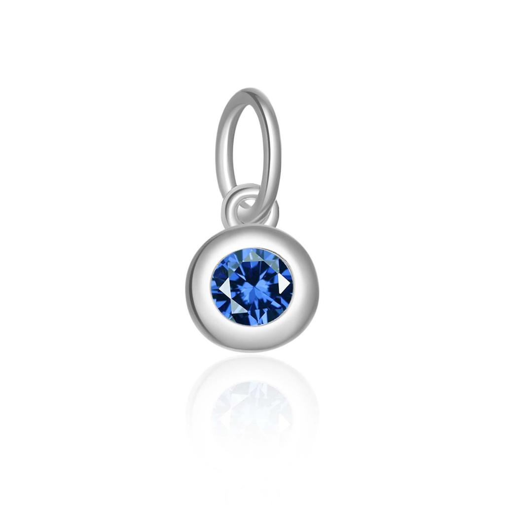 "S925 Sterling Silver Birthstone Pendant Necklace - European & American Design"