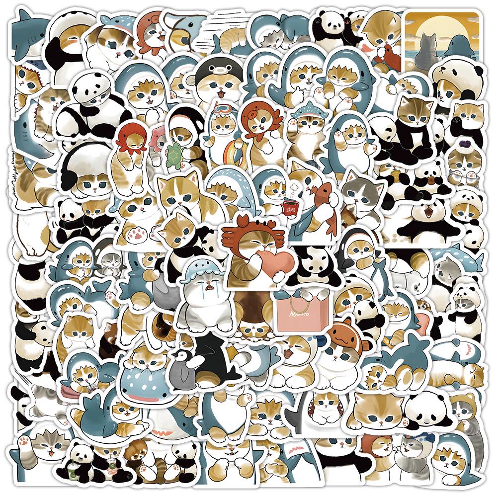 1800 Realistic Cartoon Kitten Stickers: Cute Cat Graffiti Collection for Creative Decoration