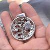 Round Chinese Style Necklace Alloy Men's Lucky Charm New Dragon Signet Pendant  Men