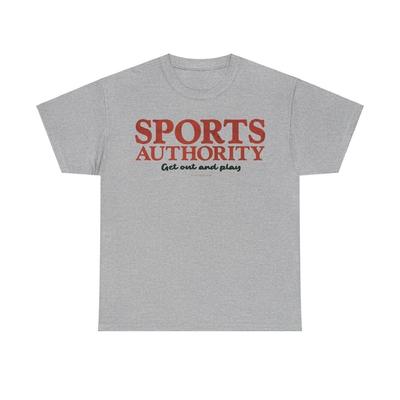 Sports Authority Einzelhandelsgeschäft Raus und Spielen Retro Throwback Logo T-Shirt