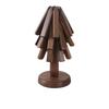 Heat and Scalding Resistance Pad, Household Table Decoration, Wood Tree Shape Placemats, Black Walnut, Non-slip Coaster Set