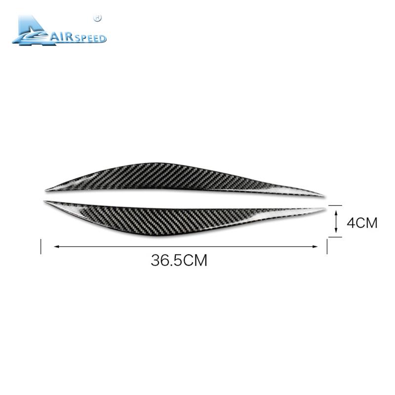 Real Soft Carbon Fiber Car Headlight Eyebrows Sticker Decoration for 3 Series BMW F30 320i 316i 2013 2014 2015 Car Accessories