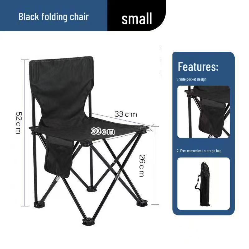 Premier Portable Foldable Sketching & Camping Chair with Backrest - Ideal for Picnics and Outdoor Use