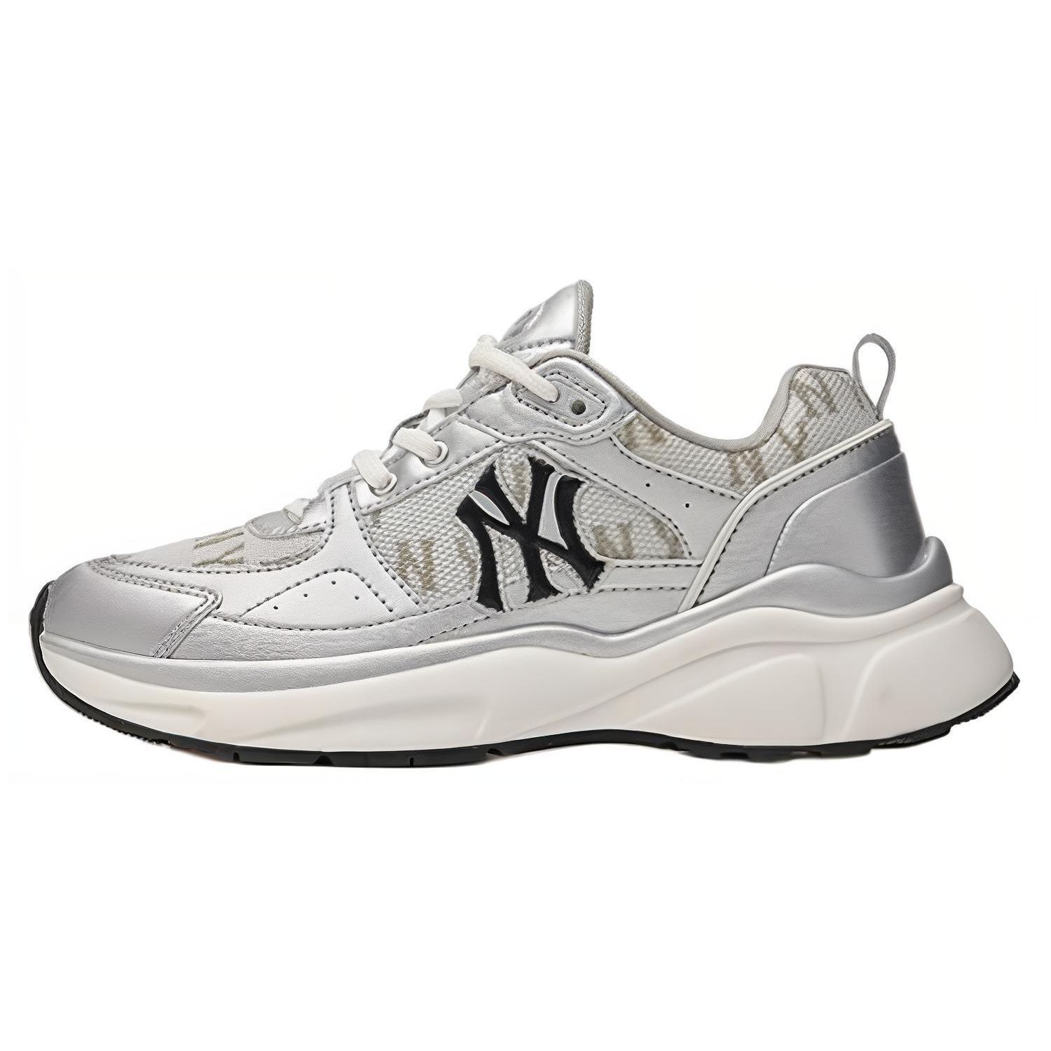 MLB Fast Ball Classic Monogram Retro Comfortabele Hoogte Verhogende Lage Top Dad Schoenen Unisex sneaker Zilver 3ARNFSB4N-50SIS 42.5 gray