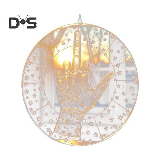 Sun Catcher Hanging Decoration with Metal Chain Colorful Hand-Painted Glass Panel Light Trap Decorative Accessory