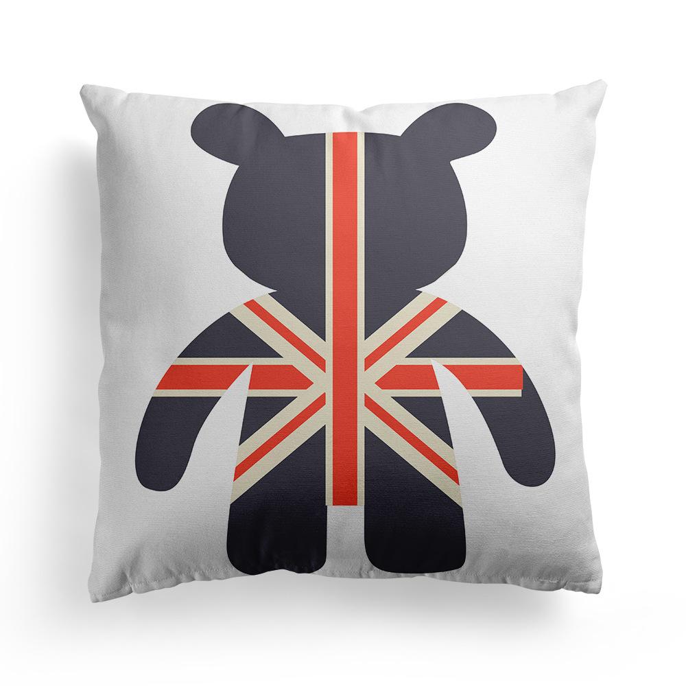 Sofa Pillow Case Does Not Include Pillow Core Living Room European-style Rice-shaped National Flag Mediterranean Bay Window Pillow British Style