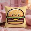 FoodBurgerS Cushion Cover Premium Comfort Reversible Pillow Cove Two in One Design for Any Room  Car Interior