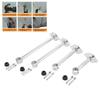 DRELD 2pcs Wardrobe Flange Base Rail Support Bracket Stainless Steel Curtain Rod Socket Fit 25mm Tube +Screws 150/200/250/300mm