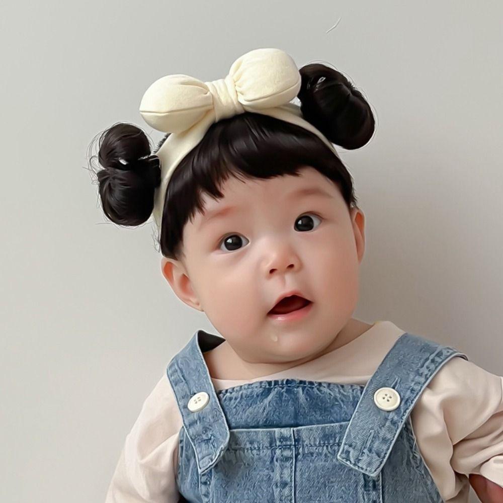 Cotton Baby Hair Bands Wig Cute Bangs Chignons Headband Fashion Infant Hairpiece  Toddler