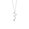 S925 Sterling Silver Necklace with Diamond Snake Pendant - Fashionable, Versatile & Elegant Collarbone Chain for Women