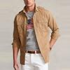 Polo Ralph Lauren SS22 Solid Pocket Polo Long Sleeve Shirt Men shirts Khaki MNPOWOV16822141-250