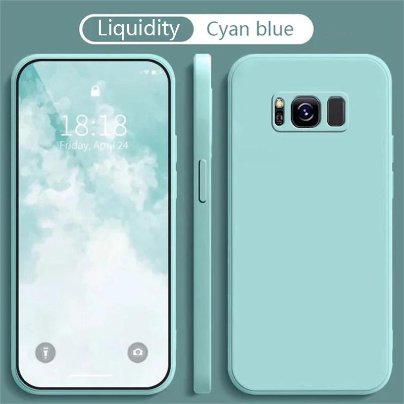 Luxury Liquid Silicone case For Samsung Galaxy S8 S9 S10 Plus S24 S25 Plus Ultra S20 FE S21 S22 S23 Cover Soft Phone Case