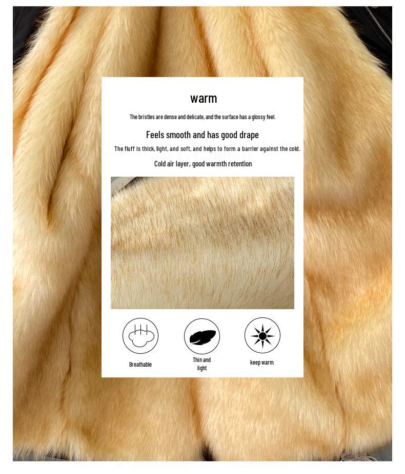 Abrigo Largo de Cuero para Mujer 2023 Invierno con Forro Polar, Forro Desmontable y Piel.