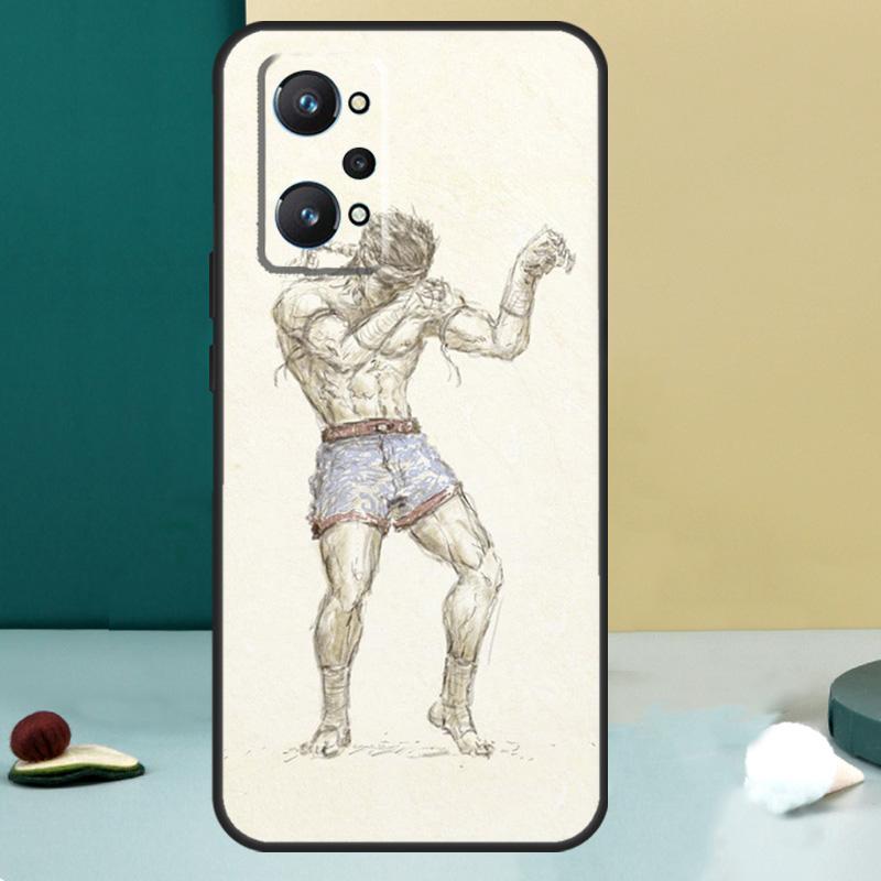 Muay Thai Kickboxing Fight For Realme GT 6T 5 6 GT 7 Pro C67 C75 C61 C55 C53 C51 C21Y C25S 10 11 12 13 14 Pro Plus Case