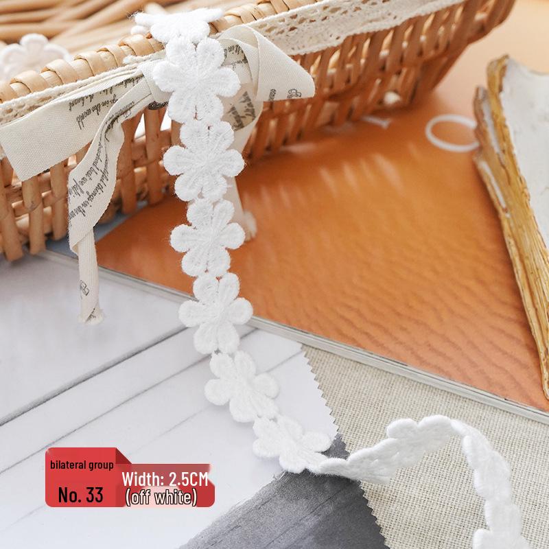 Lace-Trimmed Jute Rope Fabric for DIY Crafts and Clothing