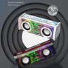 Transparent Mecha Speakers Bluetooth 5.0 Wireless Double Bass Diaphragm Subwoofer Music TWS RGB Light Mini Party Loudspeaker