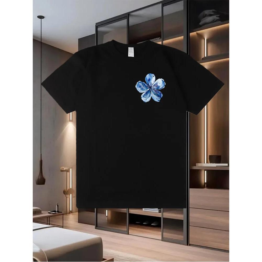 2025 New Men's Printed T - Shirt for Summer  A Loose  Versatile Short - Sleeve Top