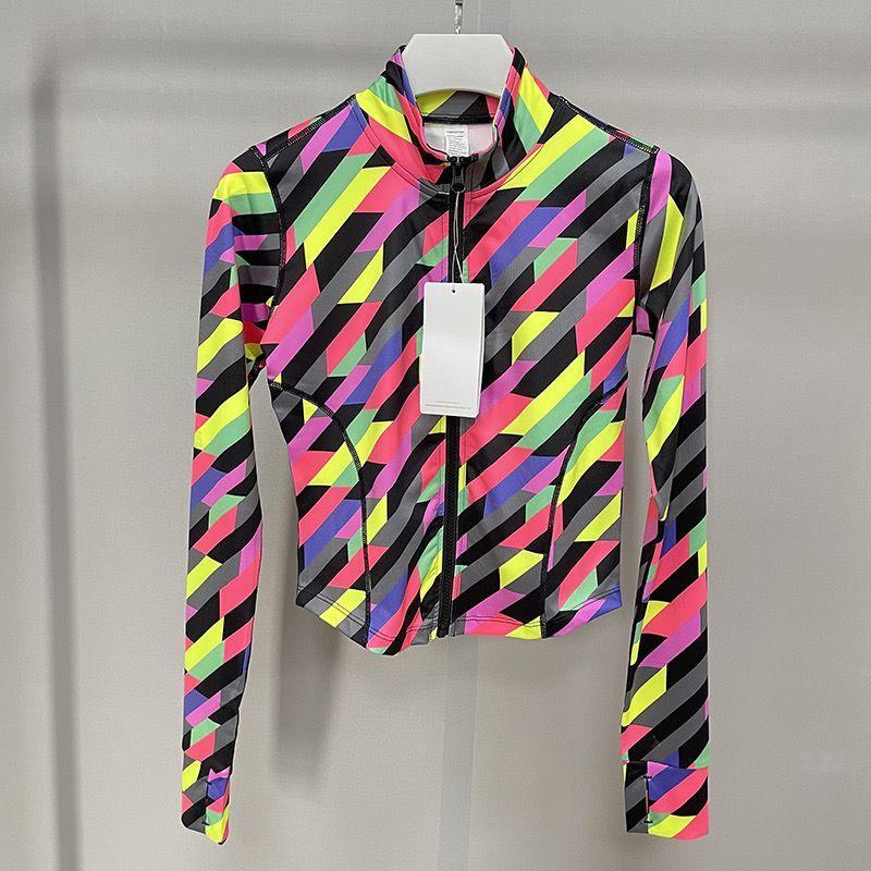 Осенняя спортивная куртка для фитнеса с воротником-стойкой на передней молнии, быстросохнущая эластичная блузка для бега и велоспорта на пальцах S красный